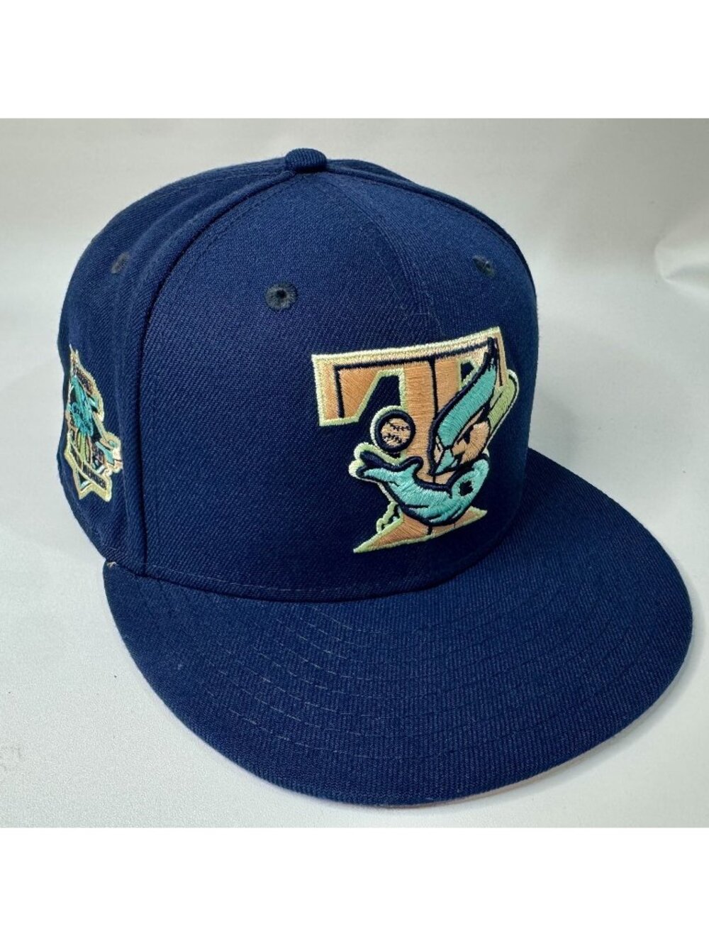 New Era Toronto Blue Jays 100 Series Patch Oceanside Swinger 59FIFTY Fitted Hat
